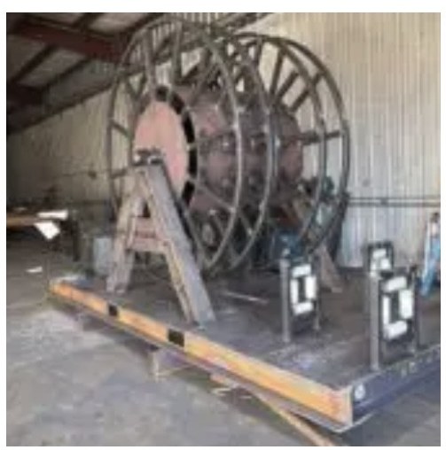 Large cable reel fabrication